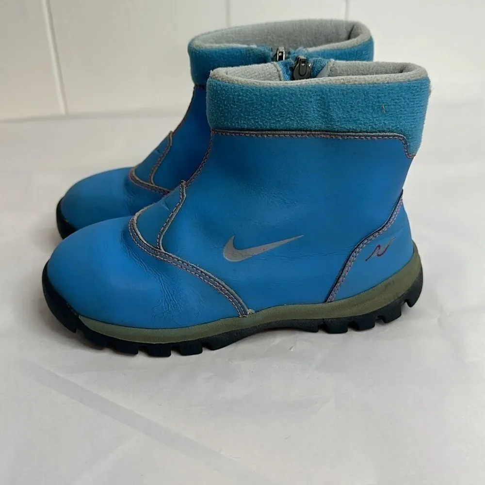 NIKE Watershield Light Blue Water Resistant Ankle Zip Up Rain/Snow Size 10